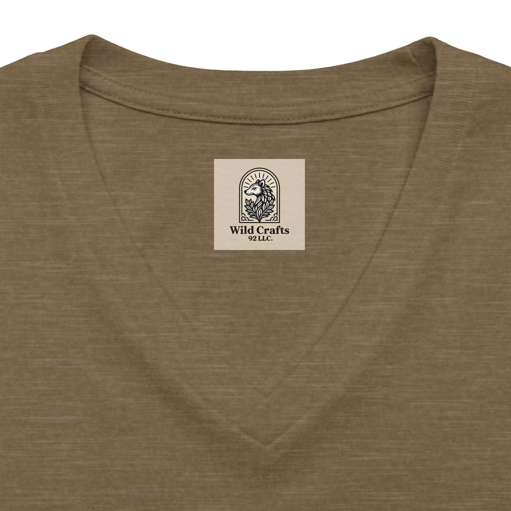 Women's V Neck Tee Wild Crafts Minimal Label Graphic