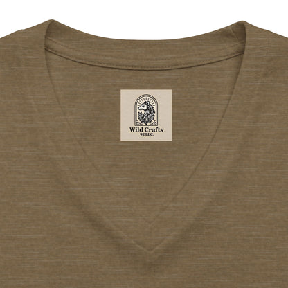 Women's V Neck Tee Wild Crafts Minimal Label Graphic