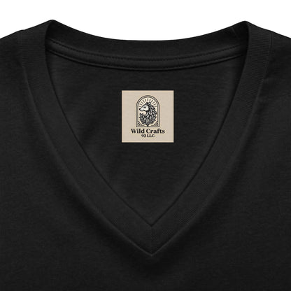 Women's V Neck Tee Wild Crafts Minimal Label Graphic
