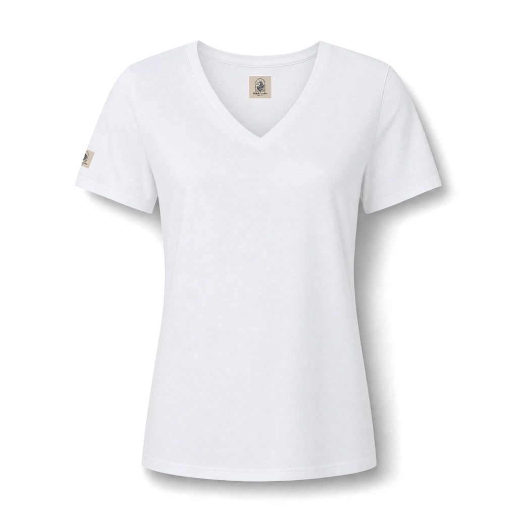 Women's V Neck Tee Wild Crafts Minimal Label Graphic