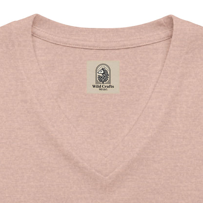 Womens Relaxed Fall V Neck Tee Shirt Heathered Everyday Comfort