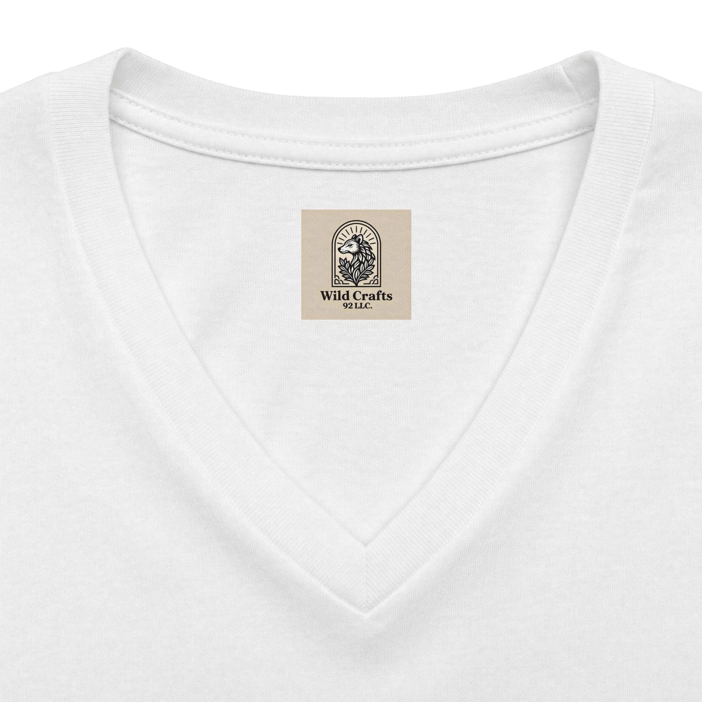 Womens Relaxed V Neck Mushroom Tee Growing At My Own Pace