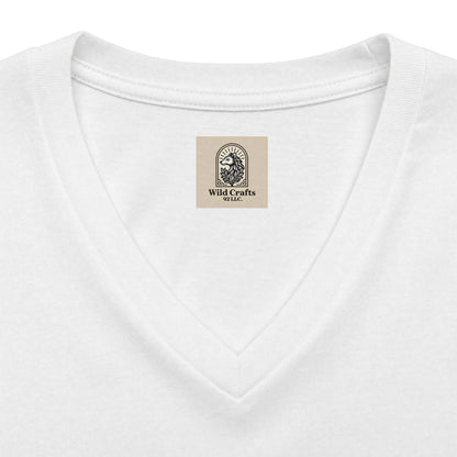 Womens Relaxed V Neck Mushroom Tee Growing At My Own Pace