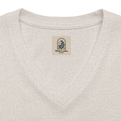 Womens Relaxed V Neck Mushroom Tee Growing At My Own Pace