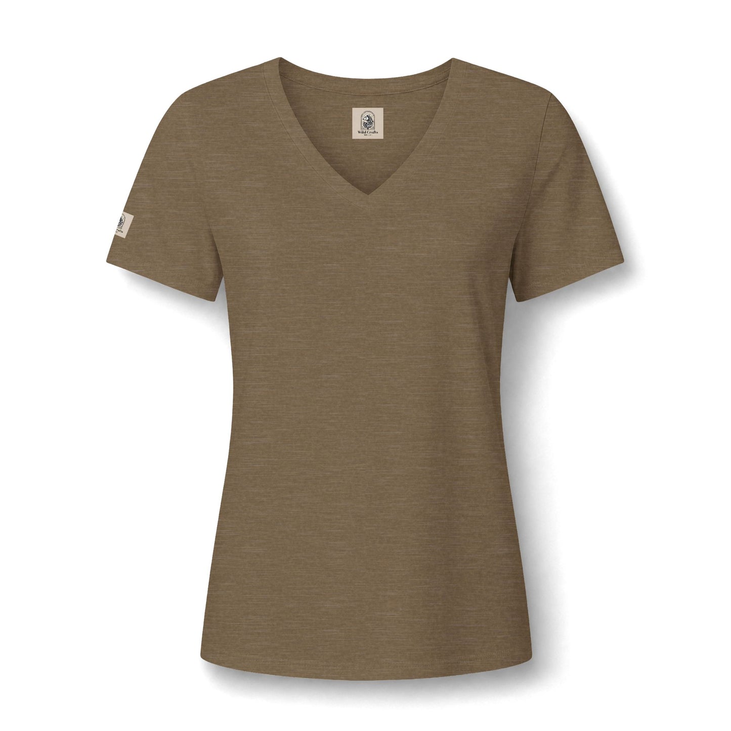 Women's V Neck Tee Wild Crafts Minimal Label Graphic