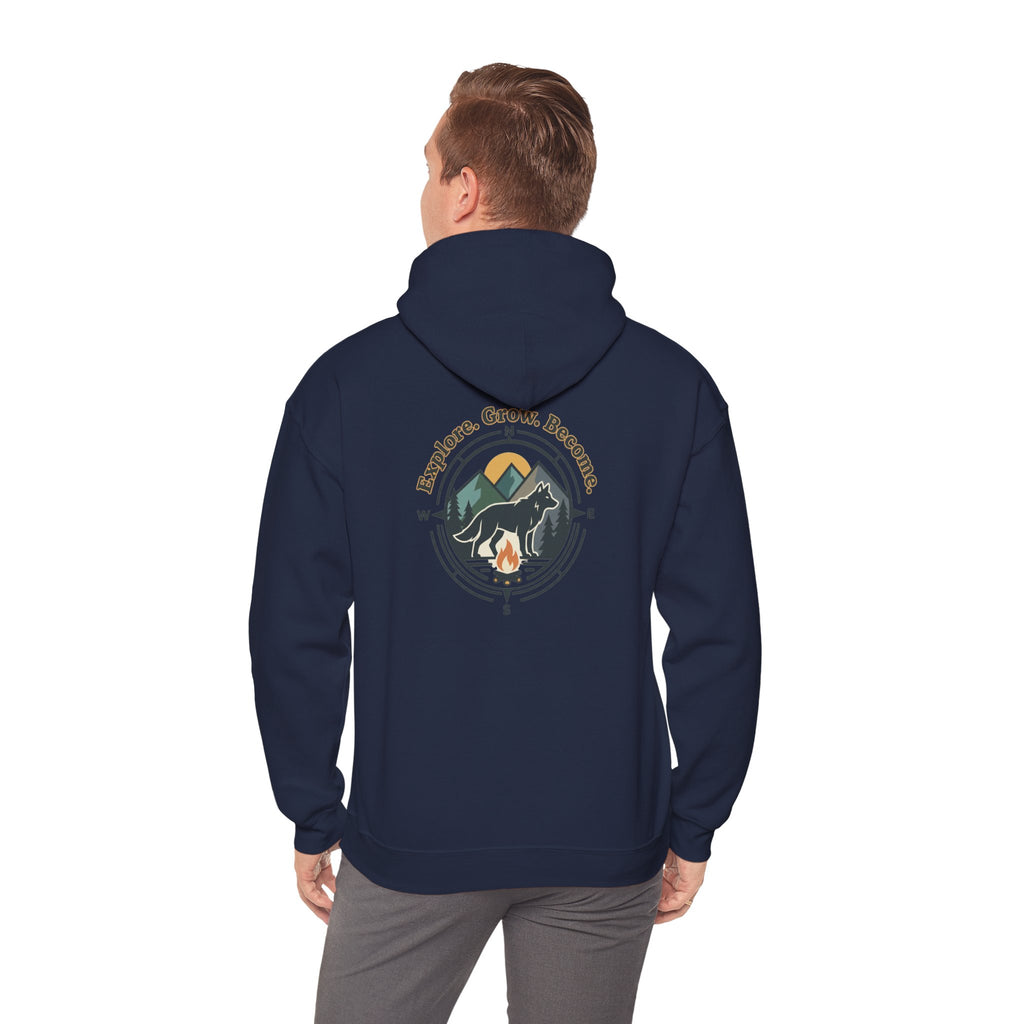 Adventure Campfire Hoodie Explore Become Mountain Travel Pullover
