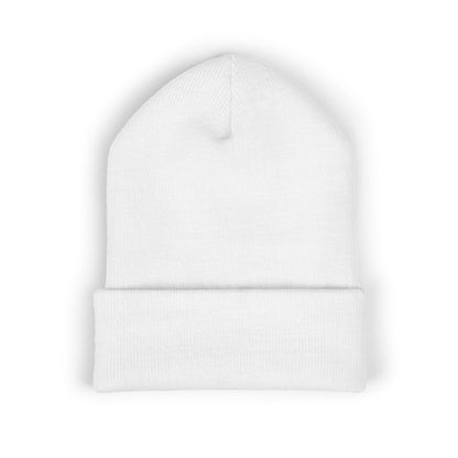Breathe embroidered beanie | cuffed knit hat, minimalist text