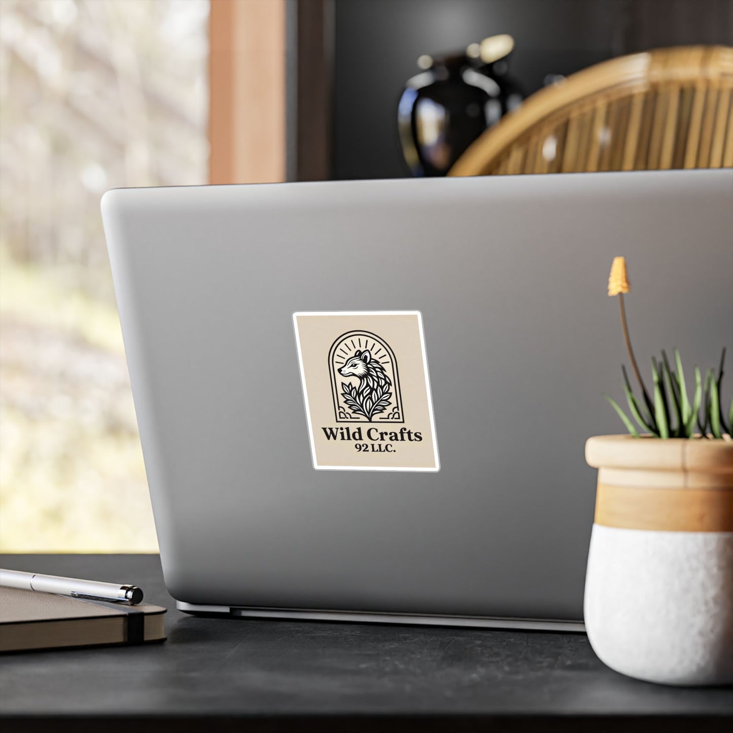 Wolf Logo Vinyl Sticker Kiss Cut Decal For Laptops And Windows Gear
