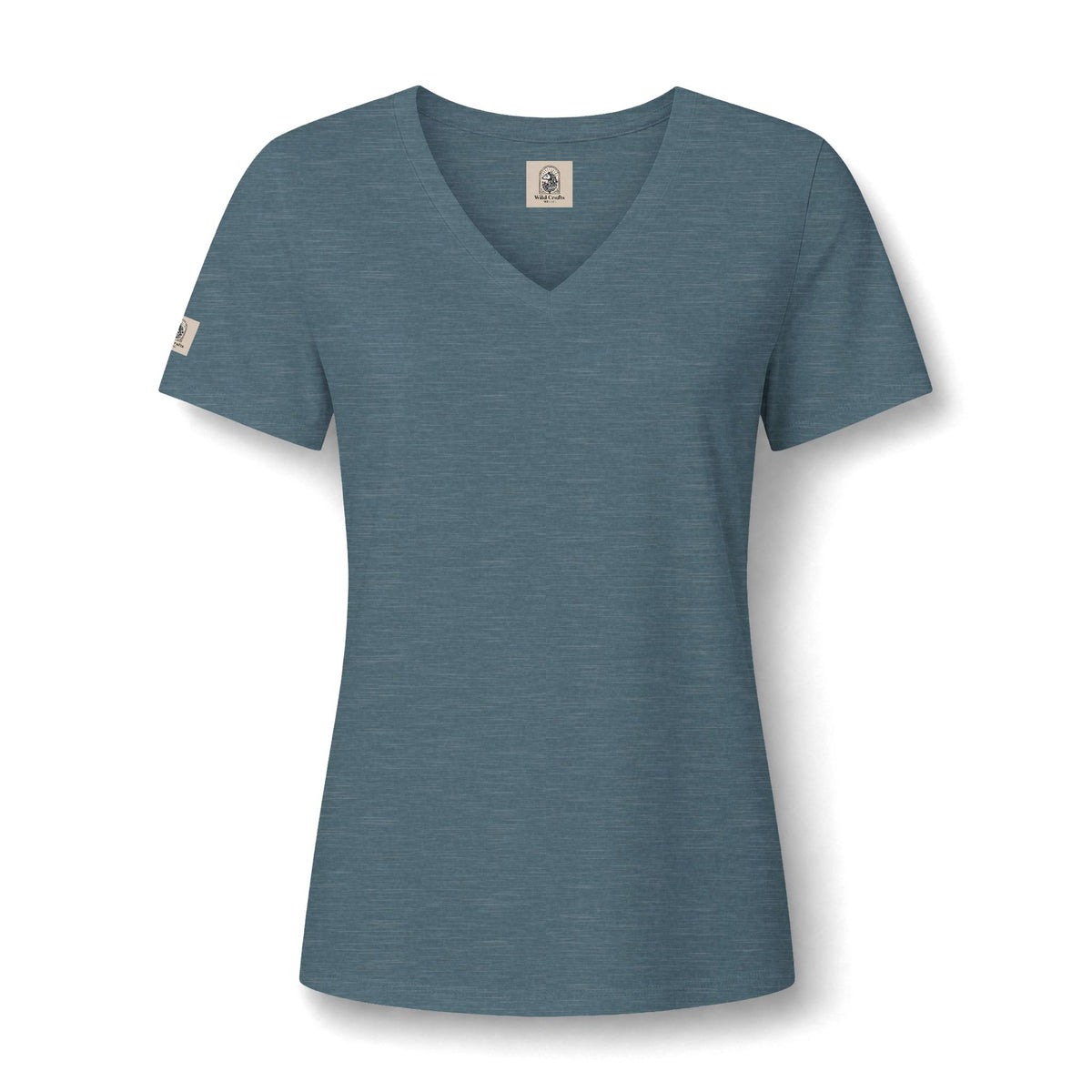 Women's V Neck Tee Wild Crafts Minimal Label Graphic