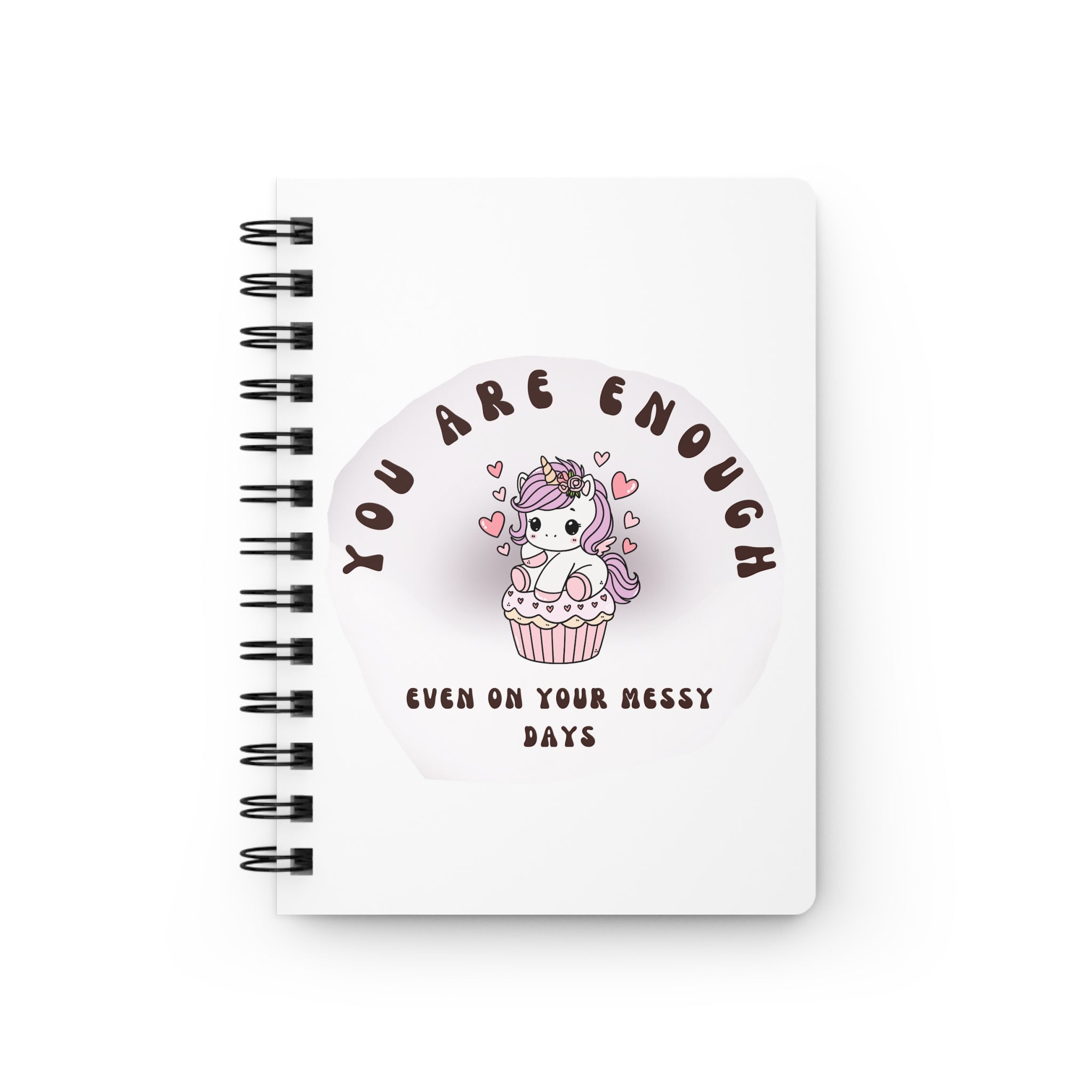 You Are Enough Unicorn Spiral Journal