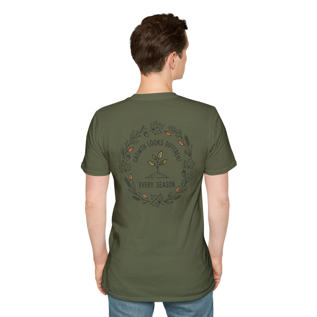 Fall Unisex Softstyle T Shirt Growth Looks Different Every Season Tee