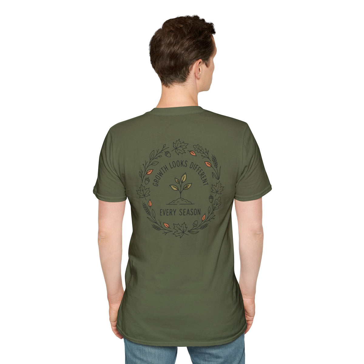 Fall Unisex Softstyle T Shirt Growth Looks Different Every Season Tee