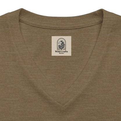 Womens Relaxed Fall V Neck Tee Shirt Heathered Everyday Comfort