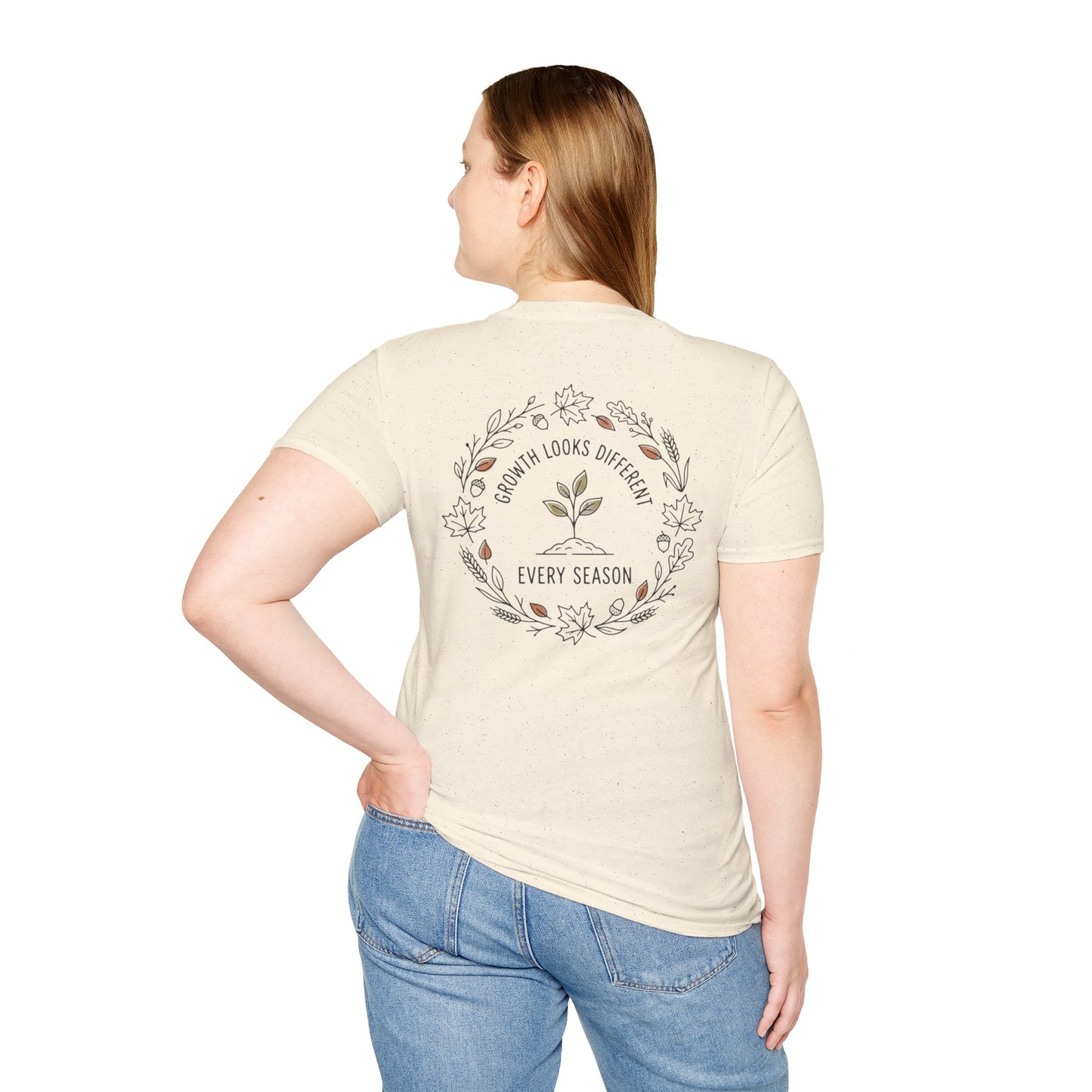 Fall Unisex Softstyle T Shirt Growth Looks Different Every Season Tee