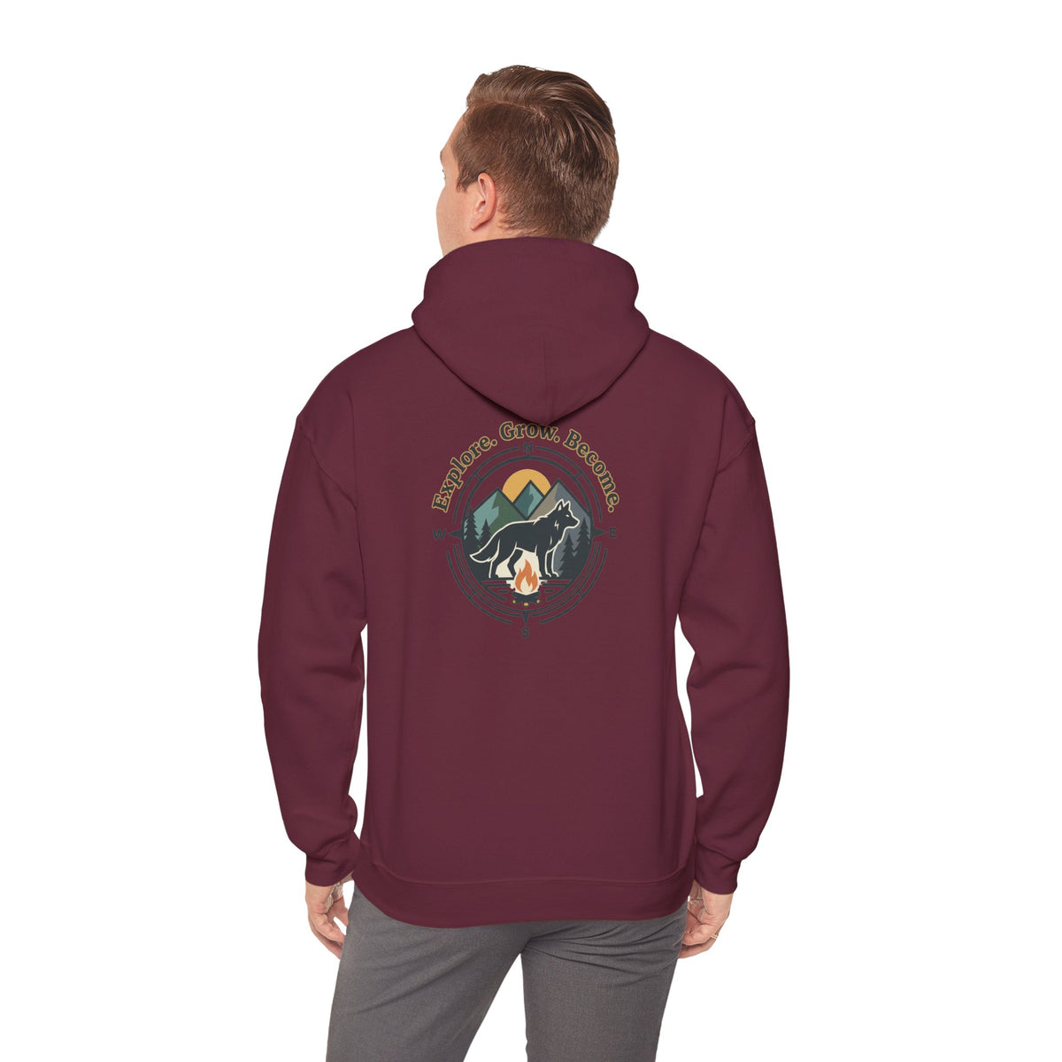 Adventure Campfire Hoodie Explore Become Mountain Travel Pullover