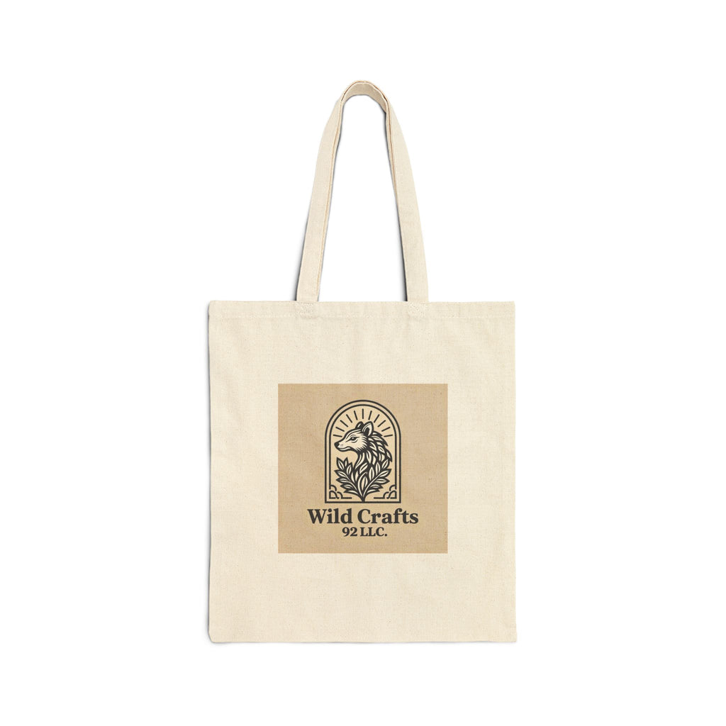Heavy Duty Cotton Canvas Tote Bag Eco Shopper With Wild Crafts Logo