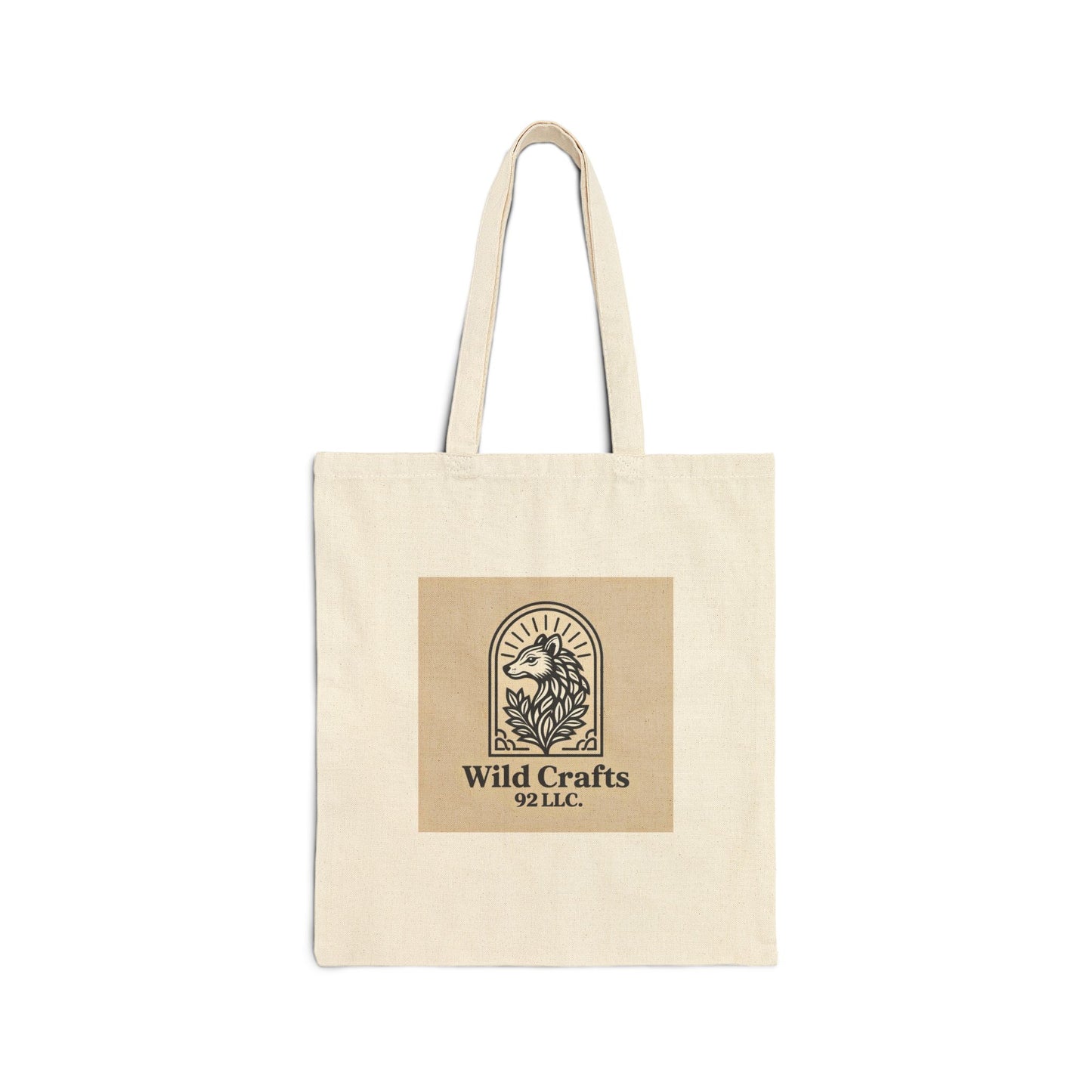 Heavy Duty Cotton Canvas Tote Bag Eco Shopper With Wild Crafts Logo