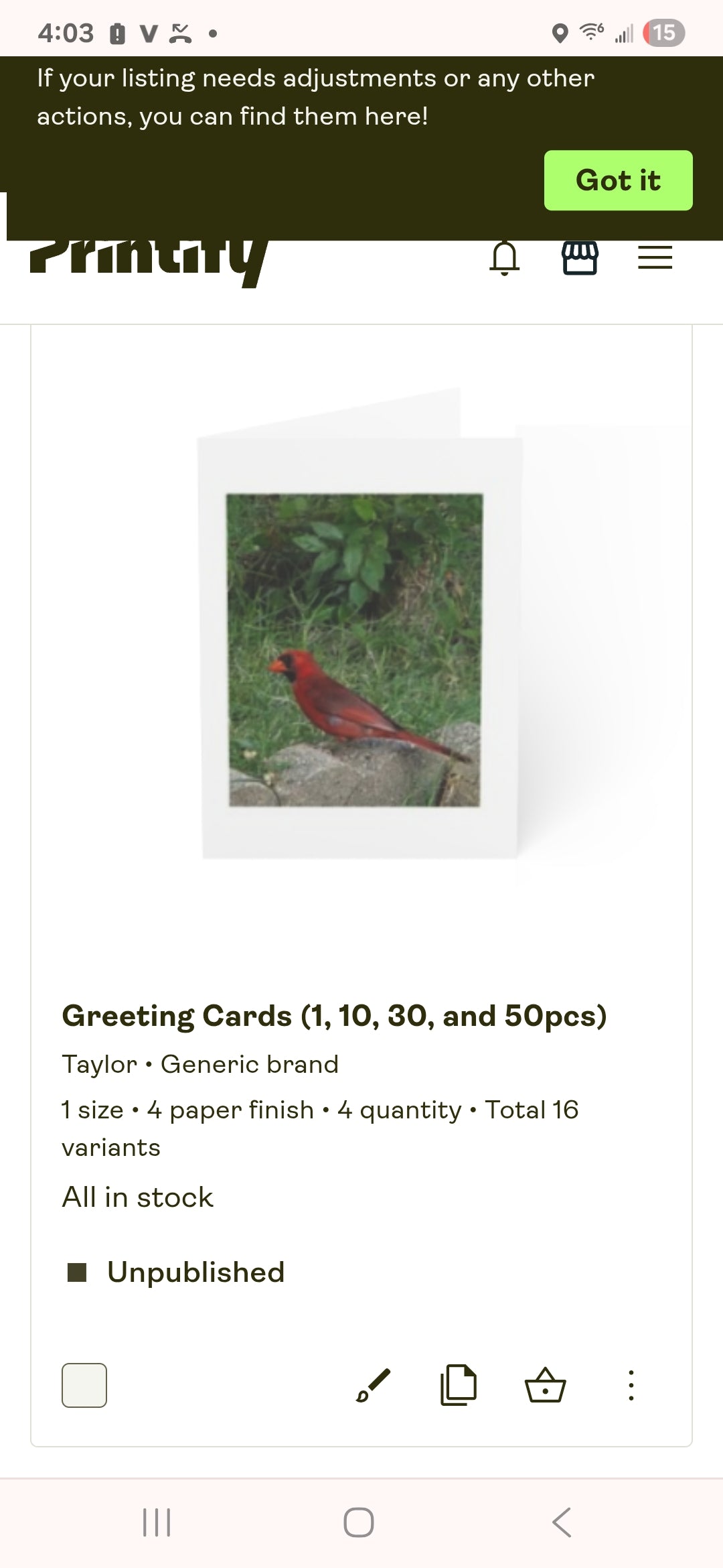 Get Well Soon greeting card